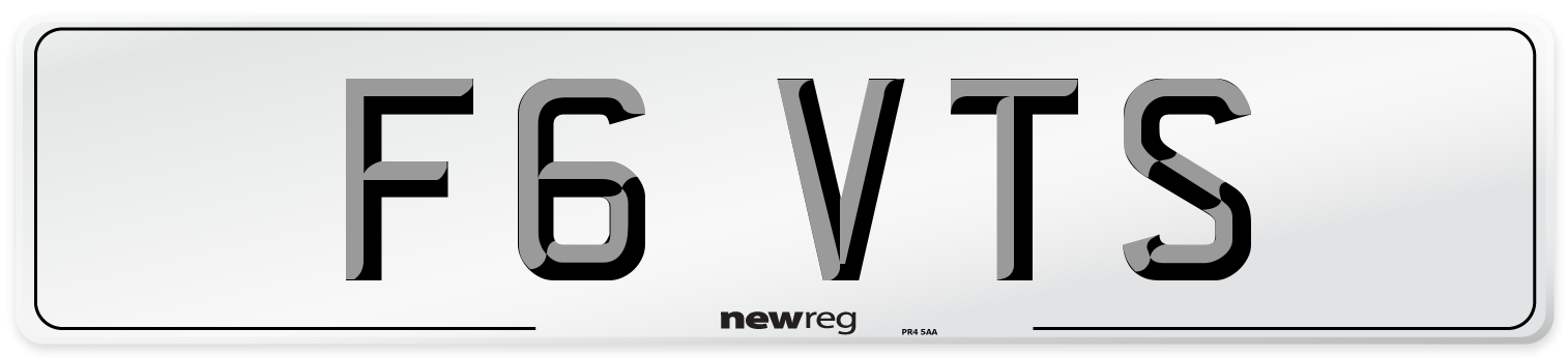 F6 VTS Number Plate from New Reg